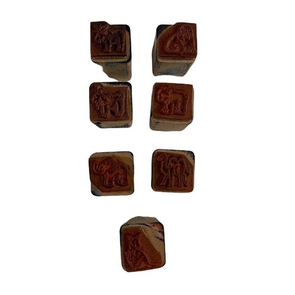 Zoo Animal Wooden and Rubber Stamps - Picture 2 of 2